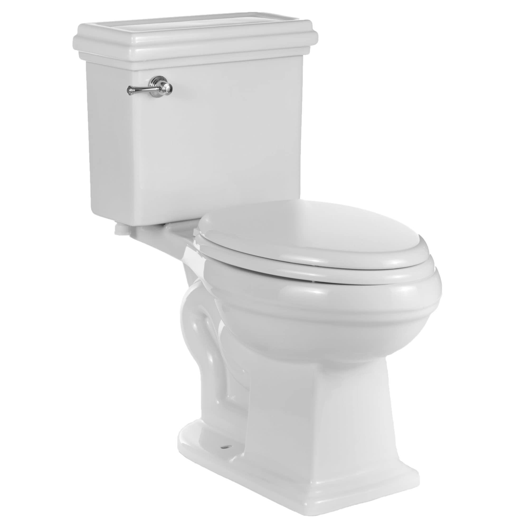 Miseno MNO240C Santi High-Efficiency Two-Piece Toilet with Elongated Chair Height Bowl - Soft Close Seat, Wax Ring Kit & Classic Tank Lid - Bright White - Perfect for Modern Bathrooms & Water-Saving Homes