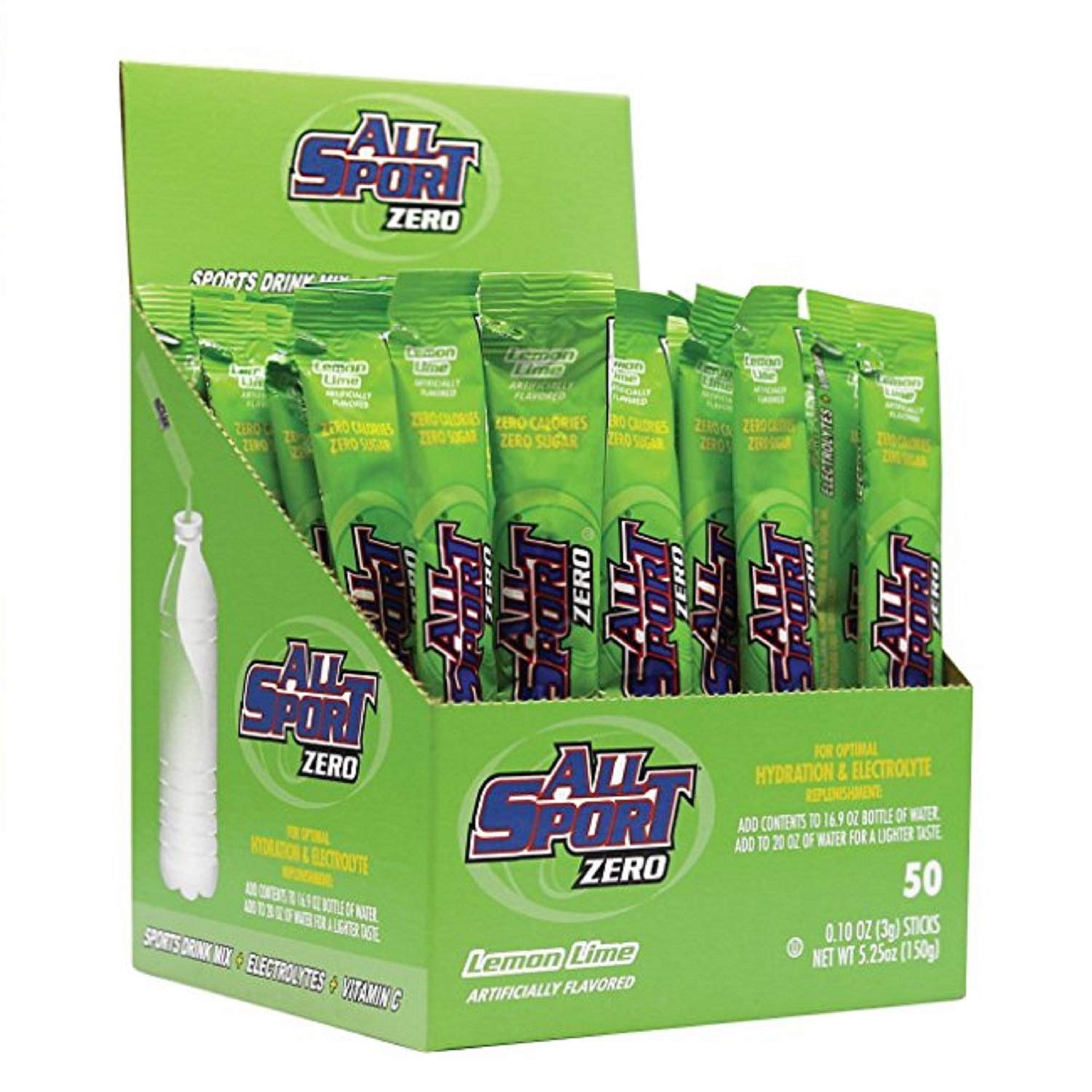 All Sport Zero Powder Sticks Variety Pack - 500 Count (10 Boxes of 50) | Electrolyte Hydration for Athletes, Gym Workouts & Outdoor Activities
