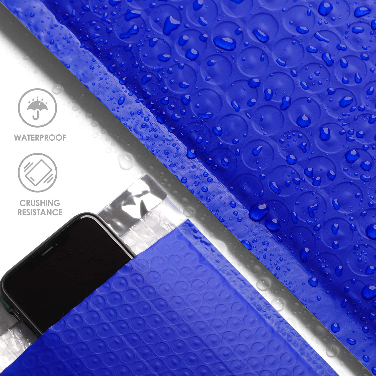 Metronic 8.5x12 Inch Blue Bubble Mailers - 250 Pack Bulk Poly Bubble Shipping Envelopes | Self-Seal Padded Packaging Bags for Small Business & Boutique | Perfect for Ecommerce, Amazon FBA, eBay & USPS Shipments