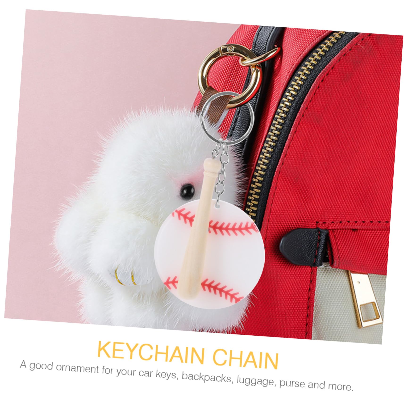 KITANDOVE 18pcs Unique Baseball Keychain Set - Stylish Baseball Bat Pendant Keyring for Women, Backpacks & Bags | Perfect Gift for Baseball Fans, Sports Enthusiasts & Fashion Accessories Lovers