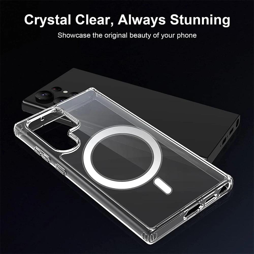 Samsung Galaxy S24 MagSafe Magnetic Wireless Charging Case - Fast Charging Phone Cover for iPhone 15/14/13 - Perfect for Travel, Work & Everyday Use