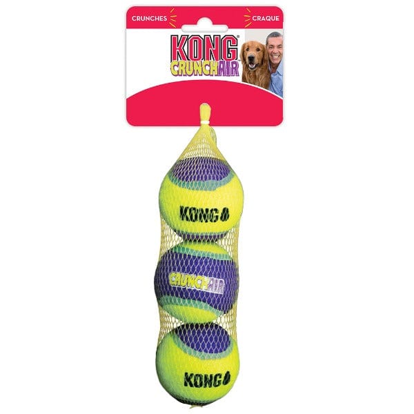 KONG CrunchAir Ball Dog Toy - Durable Chew Toy for Small & Large Dogs - Interactive Fetch & Chewing Toy for Indoor & Outdoor Play