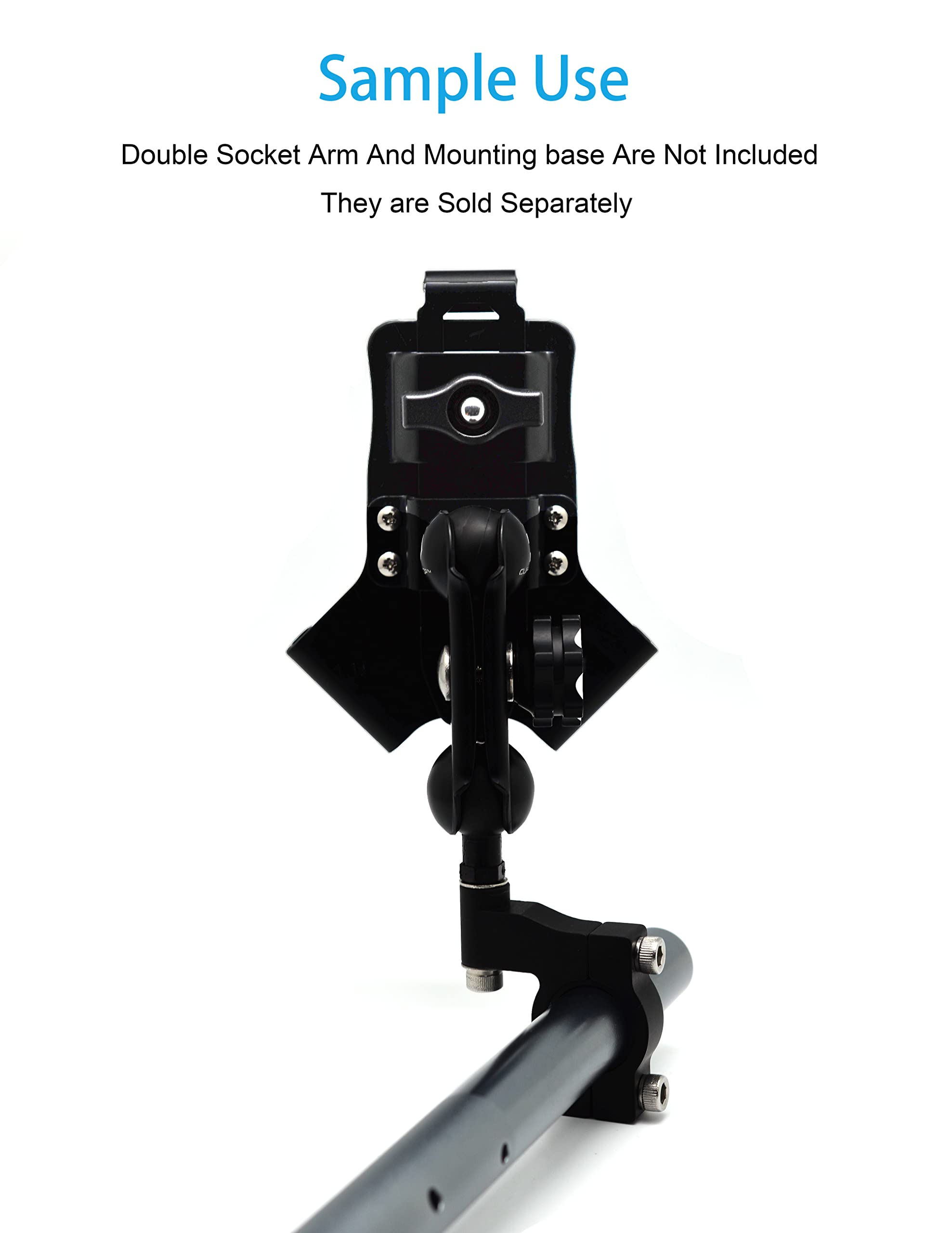 Cliff Top Aluminum Motorcycle Phone Mount - Universal Bike Phone Holder for iPhone, Samsung Galaxy, Google Pixel - 1-Inch Ball Compatible with RAM Mounts System - Perfect for Adventure Riding, Commuting & GPS Navigation