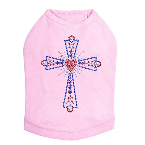 Red White & Blue Rhinestone Studded Tank Top - Patriotic Fashion for 4th of July & Summer Parties