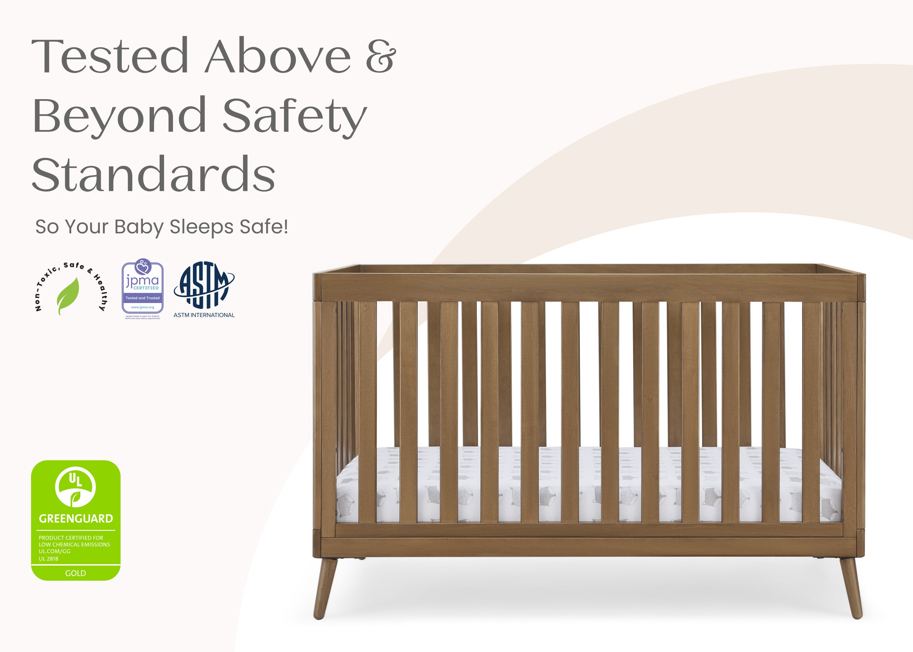 Essex 4-in-1 Convertible Baby Crib - Toddler Bed, Daybed & Full-Size Bed Conversion - Safe Nursery Furniture for Newborns & Kids - Perfect for Bedrooms, Daycare & Guest Rooms