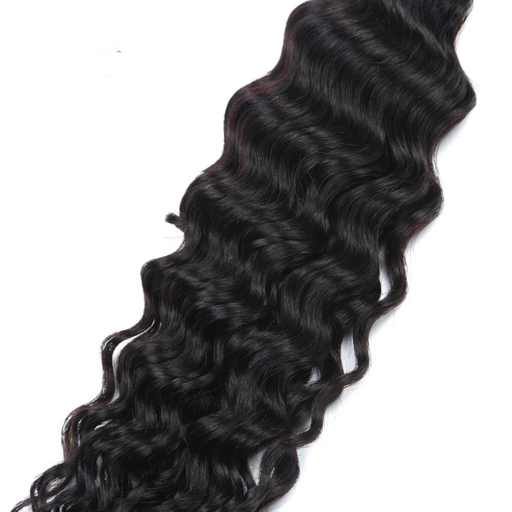 Premium Deep Curly Virgin Human Hair Bundle Deals with Closure - 100% Natural Black Hair Extensions for Stunning Curly Hairstyles | Perfect for Daily Wear, Parties & Special Occasions