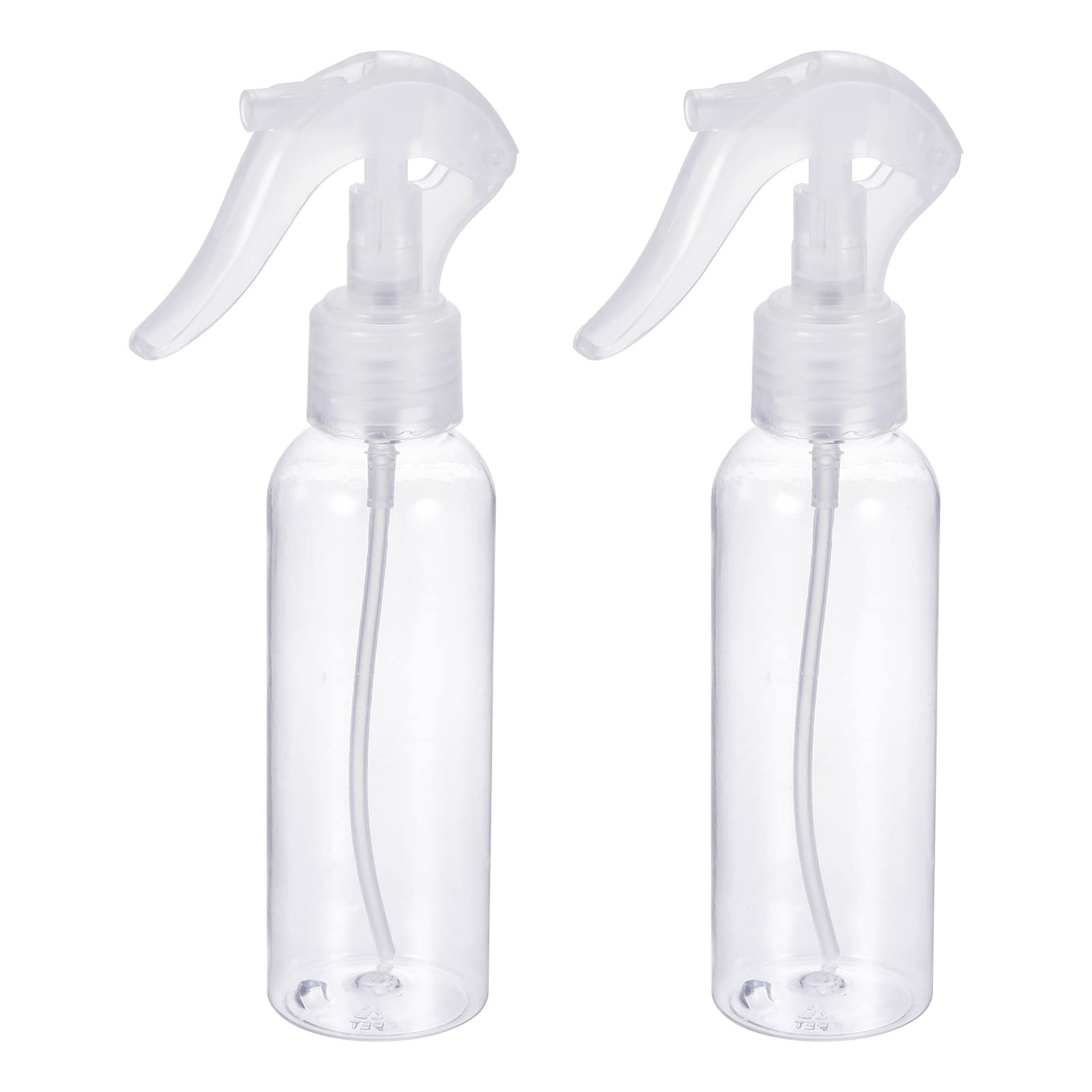 PATIKIL 120ml Spray Bottles (2 Pack) - Refillable Plastic Mist Sprayer for Travel, Home & Beauty - Clear Empty Bottles for Hair, Plants, Cleaning & DIY Projects