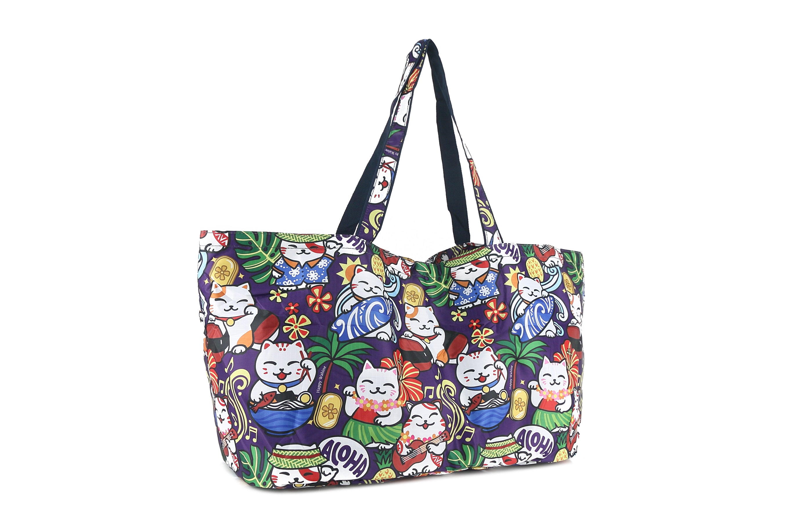 Premium Neko Purple Carry All Tote Bag - Stylish Large Capacity Shoulder Bag for Women, Work, Travel & Shopping | Trendy Fashion Accessory for Daily Use, Office Commute & Weekend Outings