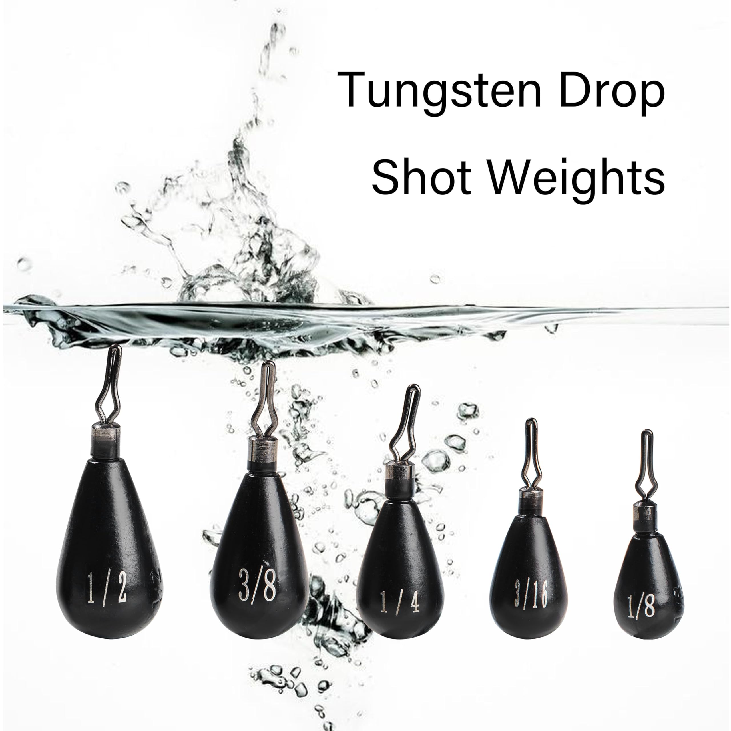 Premium 10-Pack Tungsten Drop Shot Weights Kit - Heavy Duty Fishing Sinkers for Drop Shot Rig - Perfect for Bass, Walleye & Freshwater Fishing