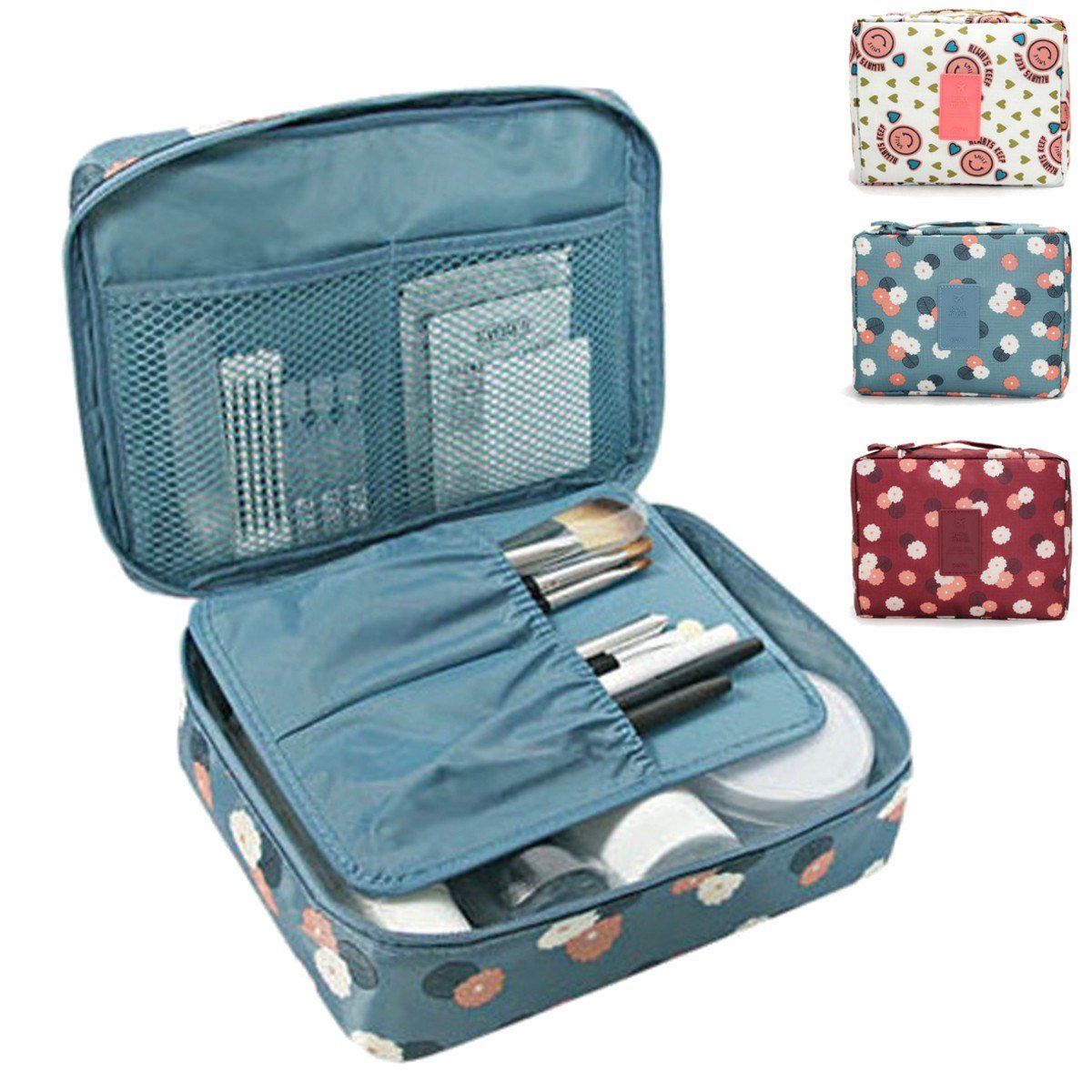 HomeFast Hanging Travel Organizer Bag - Multipurpose Cosmetic & Toiletry Pouch for Makeup, Toiletries & Essentials (Random Color) - Perfect for Air Travel, Camping & Business Trips