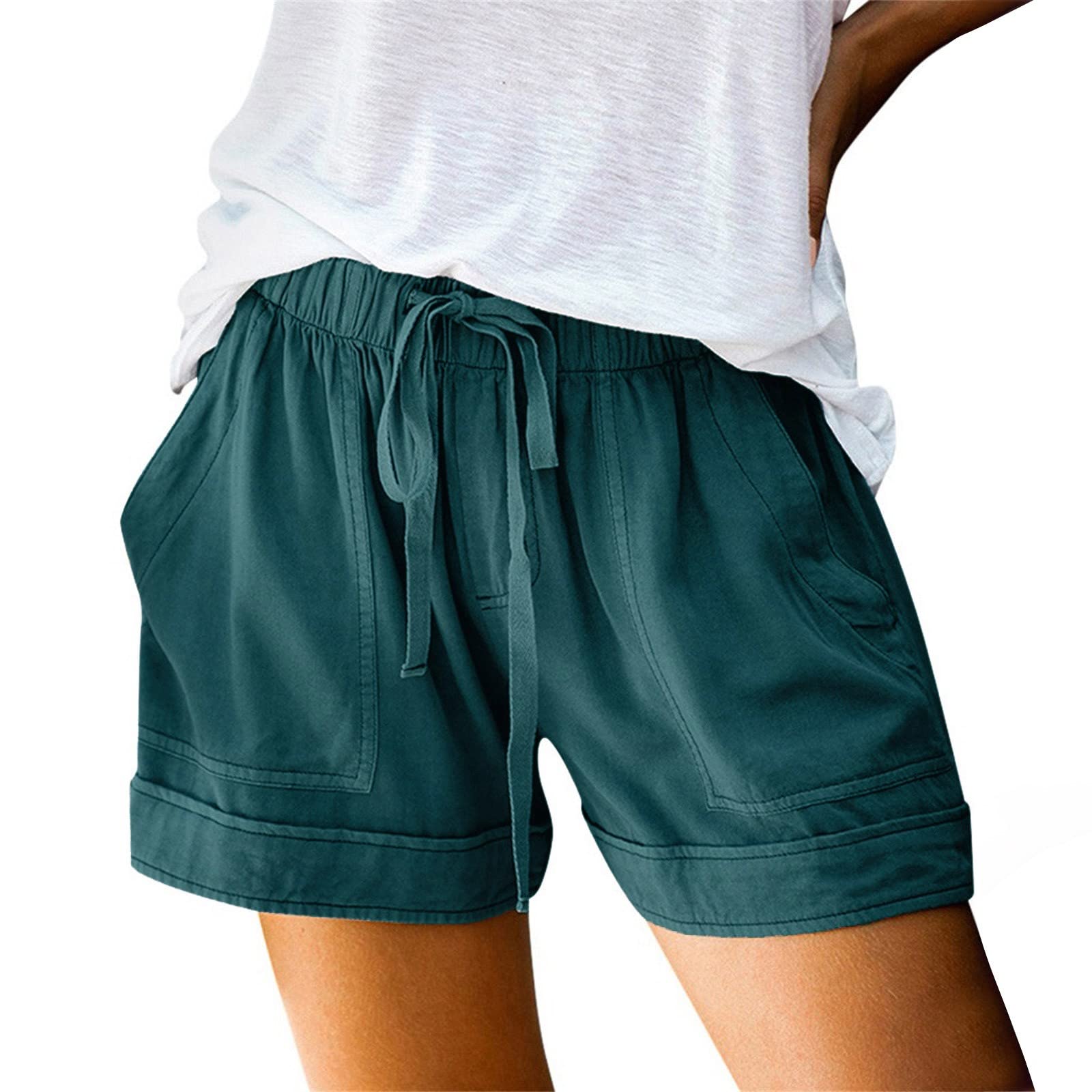 Women's High Waisted 5-Inch Bermuda Shorts - Stretchy Athletic Biker Shorts for Running, Yoga & Workouts | Plus Size Summer Activewear for Gym, Travel & Everyday Wear | Perfect for Casual Outfits, Fitness Training & Outdoor Activities | Ideal for Hiking, Lounge Wear & Beach Vacations | Great for Workout Sessions, Morning Jogs, Yoga Classes & Weekend Getaways