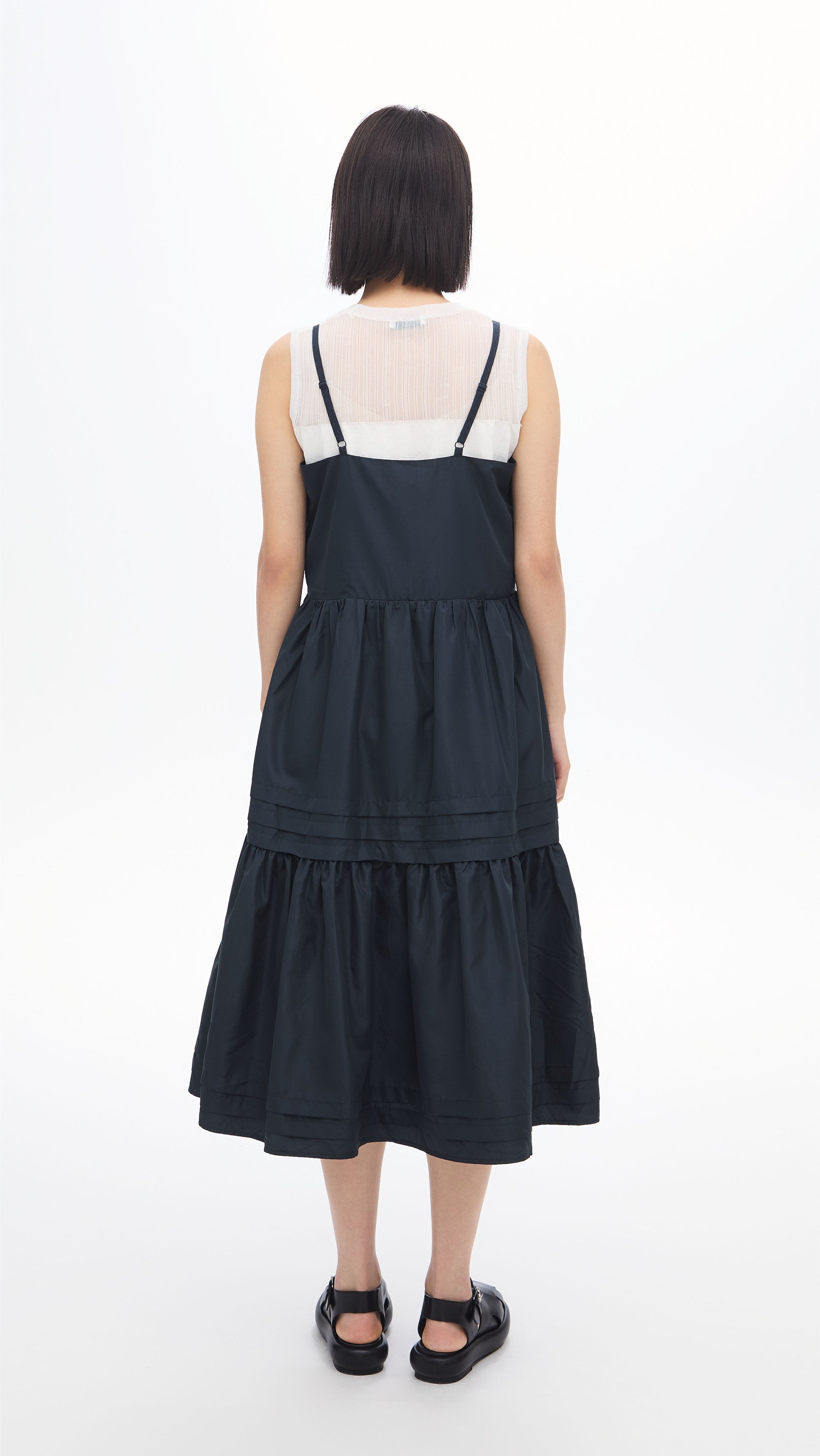 Elegant Pleated Midi Dress for Women - Flowy A-Line Skirt with Adjustable Waistband | Perfect for Weddings, Parties & Office Wear