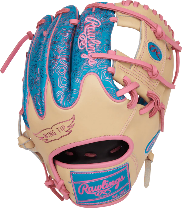 Rawlings Heart of the Hide PROR204W 2TEC Baseball Glove - 11.5 Inch Infield Glove for Adults, Premium Leather, Vibrant Color - Perfect for Baseball Practice, Games & Fielding Training