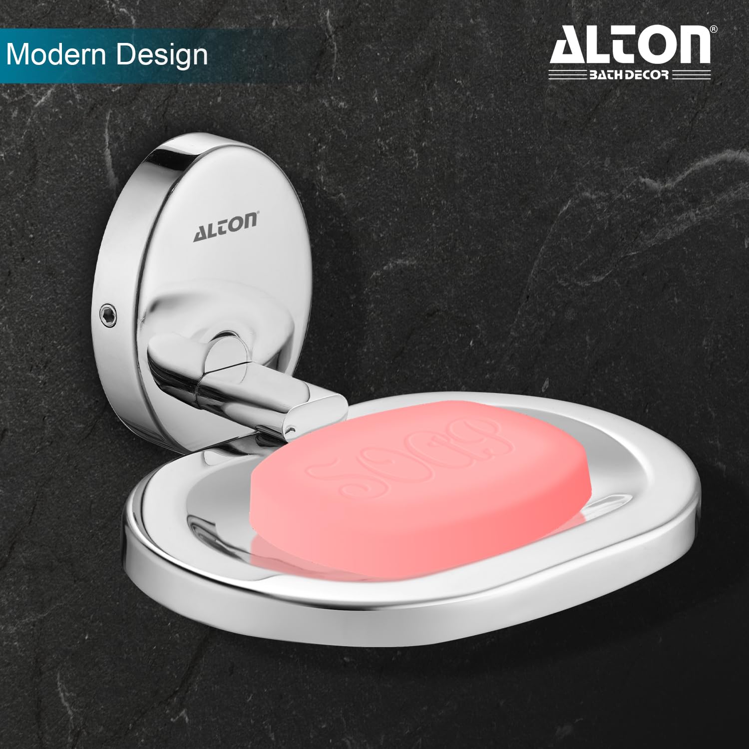 ALTON BTA30120 Stainless Steel Soap Dish Holder - Wall Mounted Bathroom Soap Stand for Wash Basin & Shower - Durable Chrome Soap Case for Modern Bathroom Accessories | Perfect for Home, Hotel & Spa Use