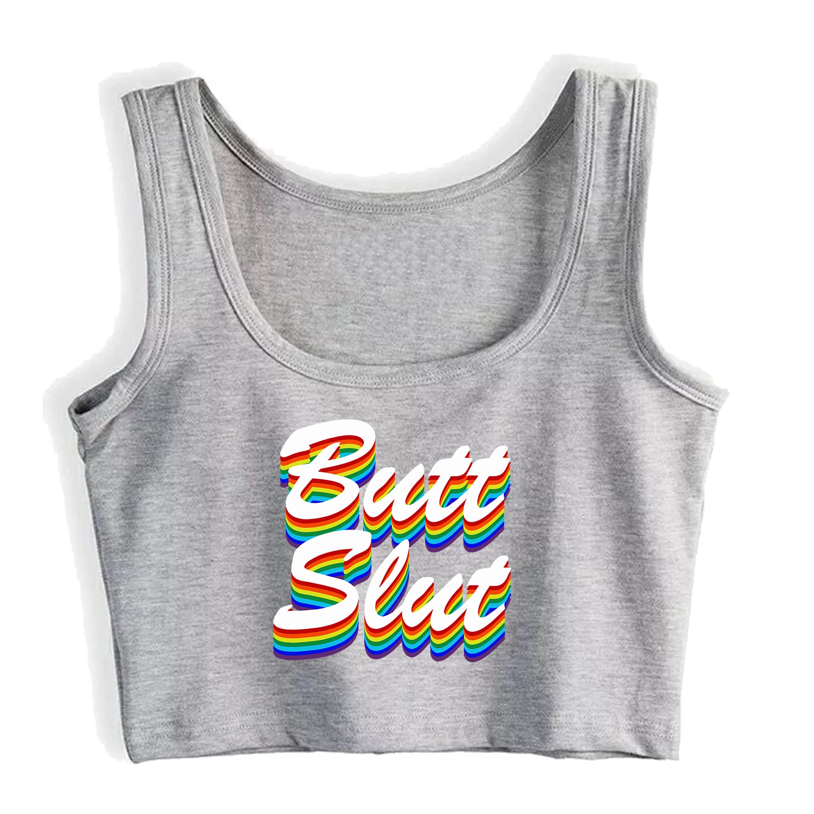 Funny BDSM LGBT Crop Top - Sleeveless & Edgy Fashion for Pride, Kinky Parties & Bold Outfits
