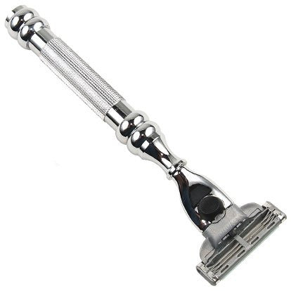 Parker 43M Mach3 Razor Chrome - Premium Men's Shaving Razor with Smooth Glide & Close Shave - Perfect for Travel, Daily Grooming & Gift Giving