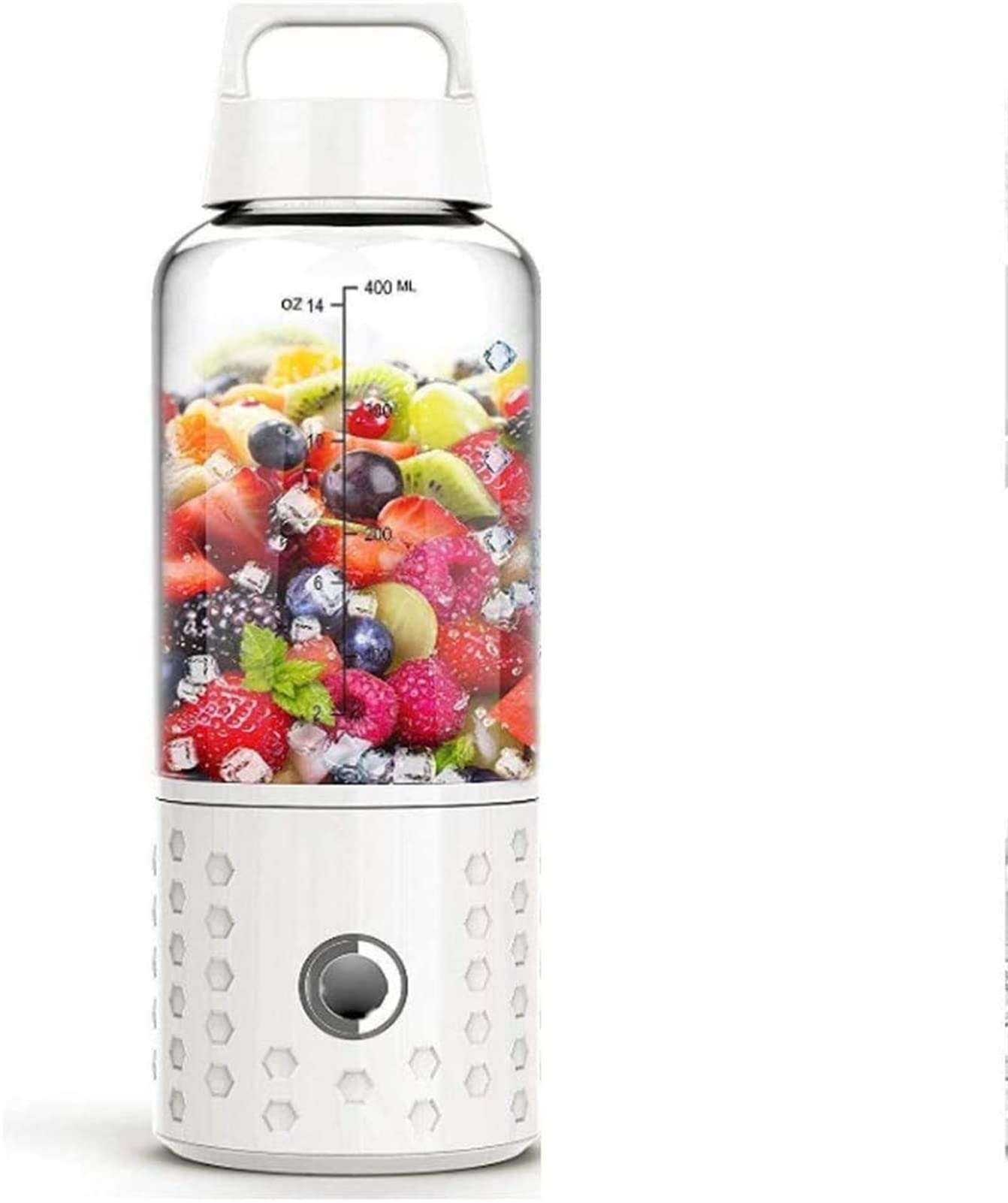 Portable Personal Blender with Glass Jar - USB Rechargeable Travel Blender for Smoothies, Shakes & Protein Drinks - Includes Ice Tray - Perfect for Home, Office, Gym & Outdoor Adventures