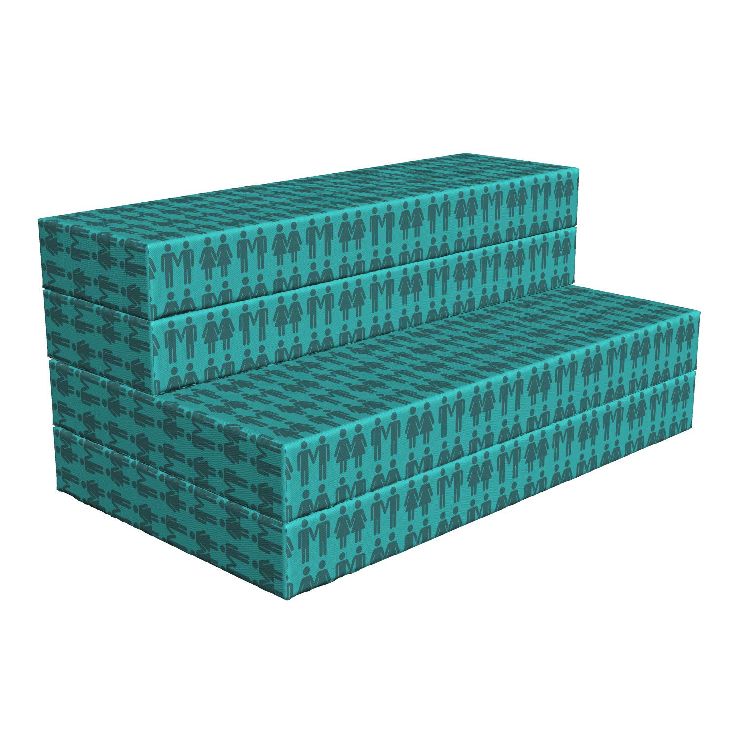 Ambesonne Pride Day Foldable Mattress - LGBT Couple Design, 78.7