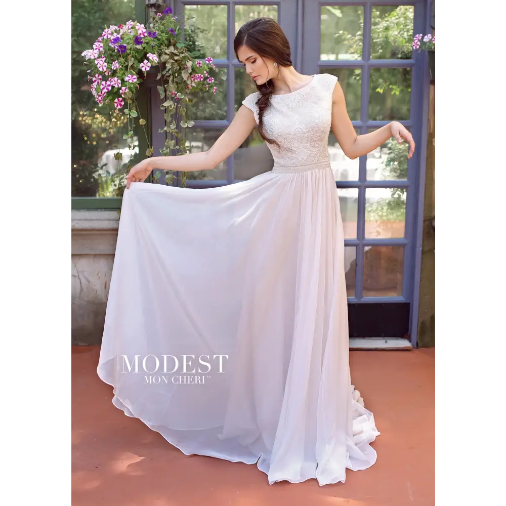 Modest Mon Cheri TR11841 Sample Sale - Elegant Women's Dress for Parties, Weddings & Special Occasions