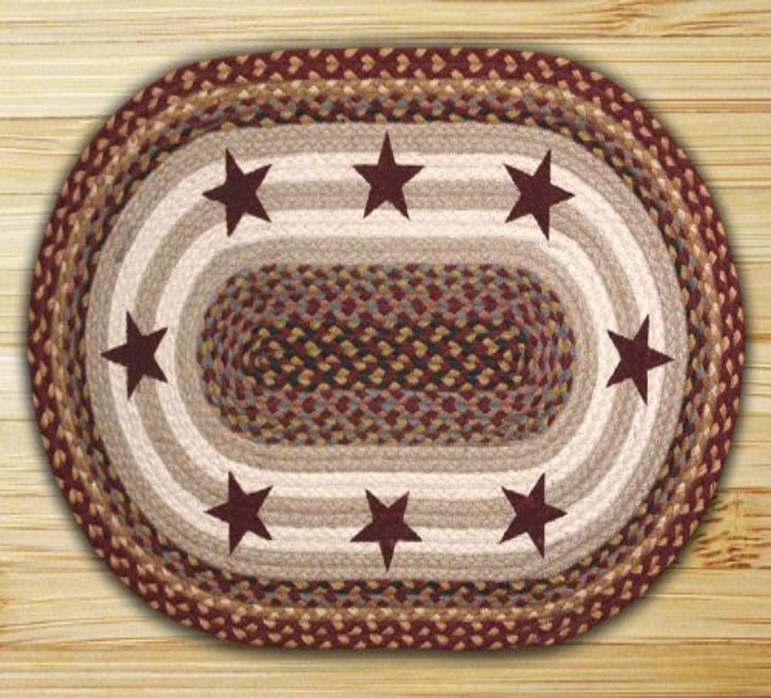 Earth Rugs 3x5 Feet Area Rug - Burgundy, Gray & Crème Handmade Vintage Style - Perfect for Living Room, Bedroom & Boho Home Decor