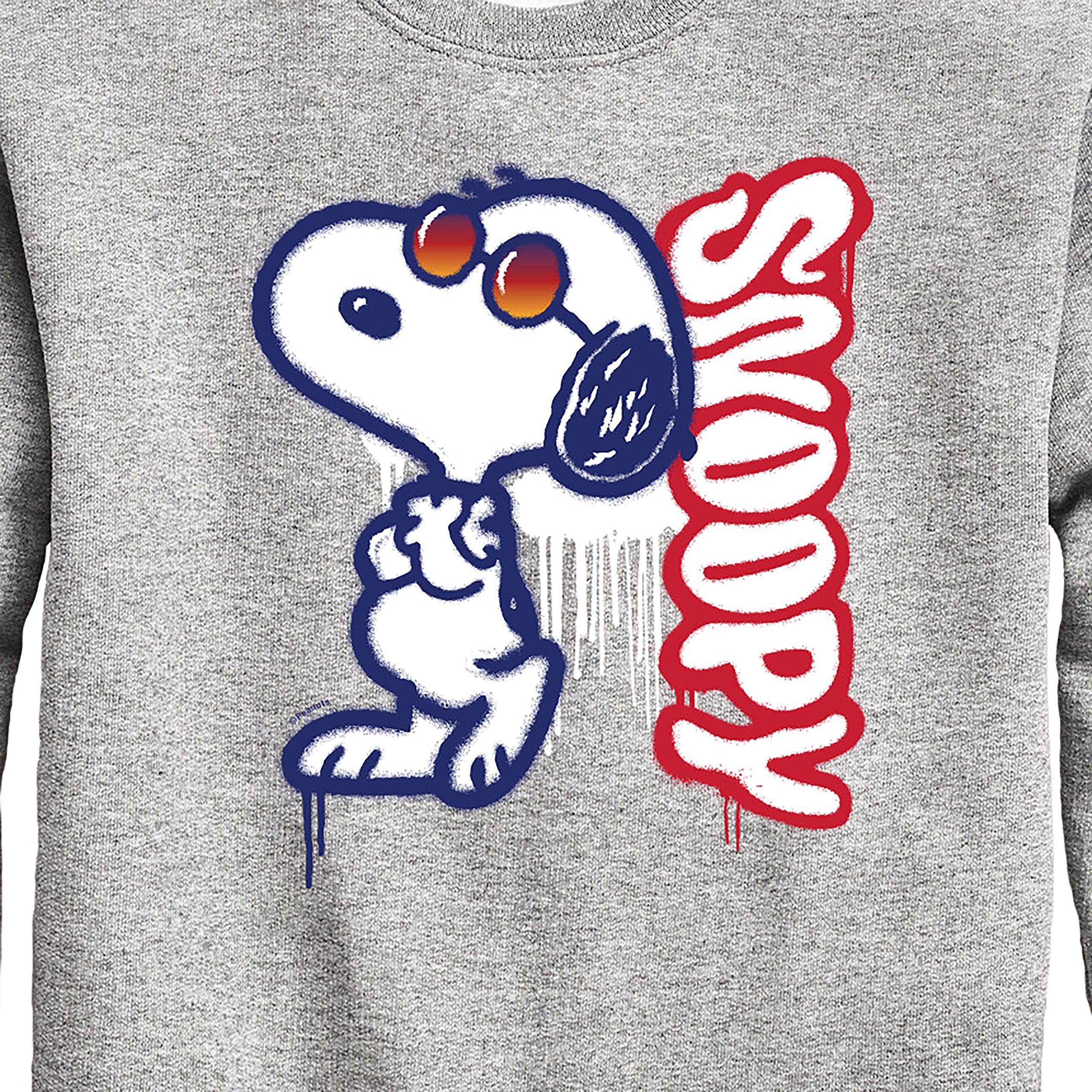 HYBRID APPAREL Peanuts Graffiti Snoopy Crewneck Fleece Sweatshirt for Toddler & Youth - Soft Warm Pullover for Boys Girls - Perfect for School, Playdates & Winter Outings