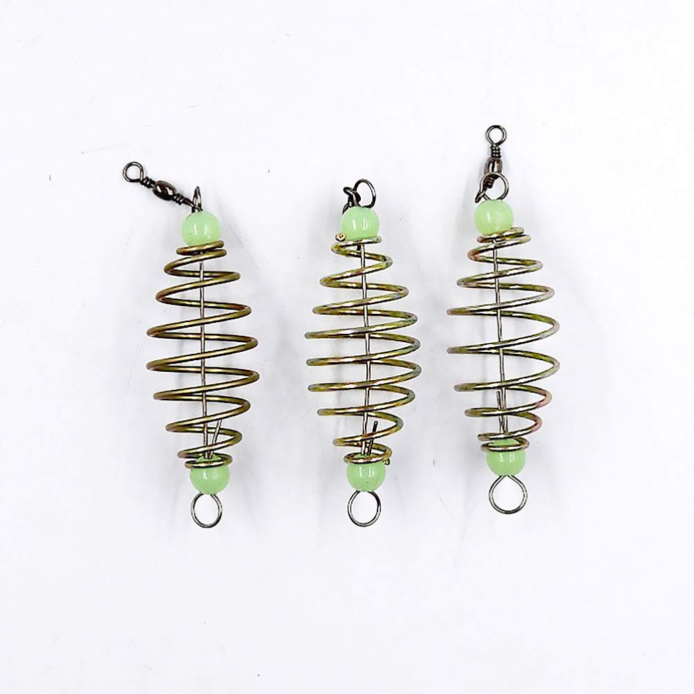 BESPORTBLE 36 Pcs Spring Bait Fishing Feeder - Carp Fishing Bait Cage, Lure Cage, and Tackle Basket for Freshwater & Saltwater Angling - Perfect for Carp, Catfish, and Bass Fishing Trips
