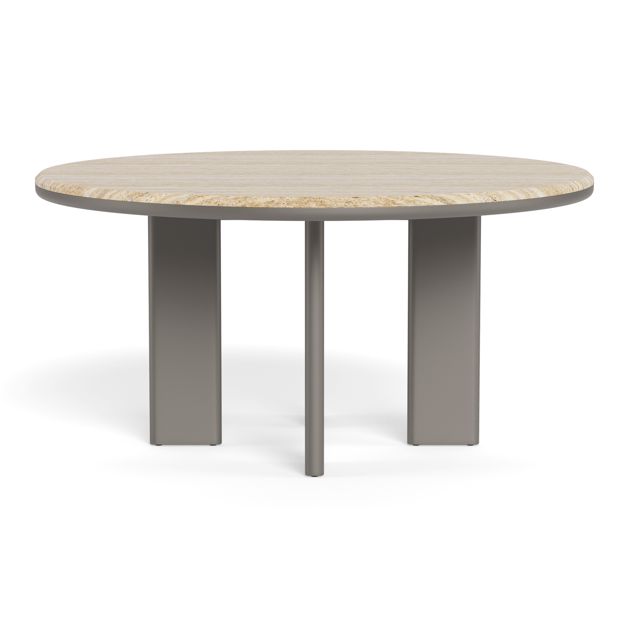 Palm Beach Aluminum Round Dining Table 60 Inch - Outdoor Patio, Garden, Poolside Dining Set for Backyard & Restaurant Use
