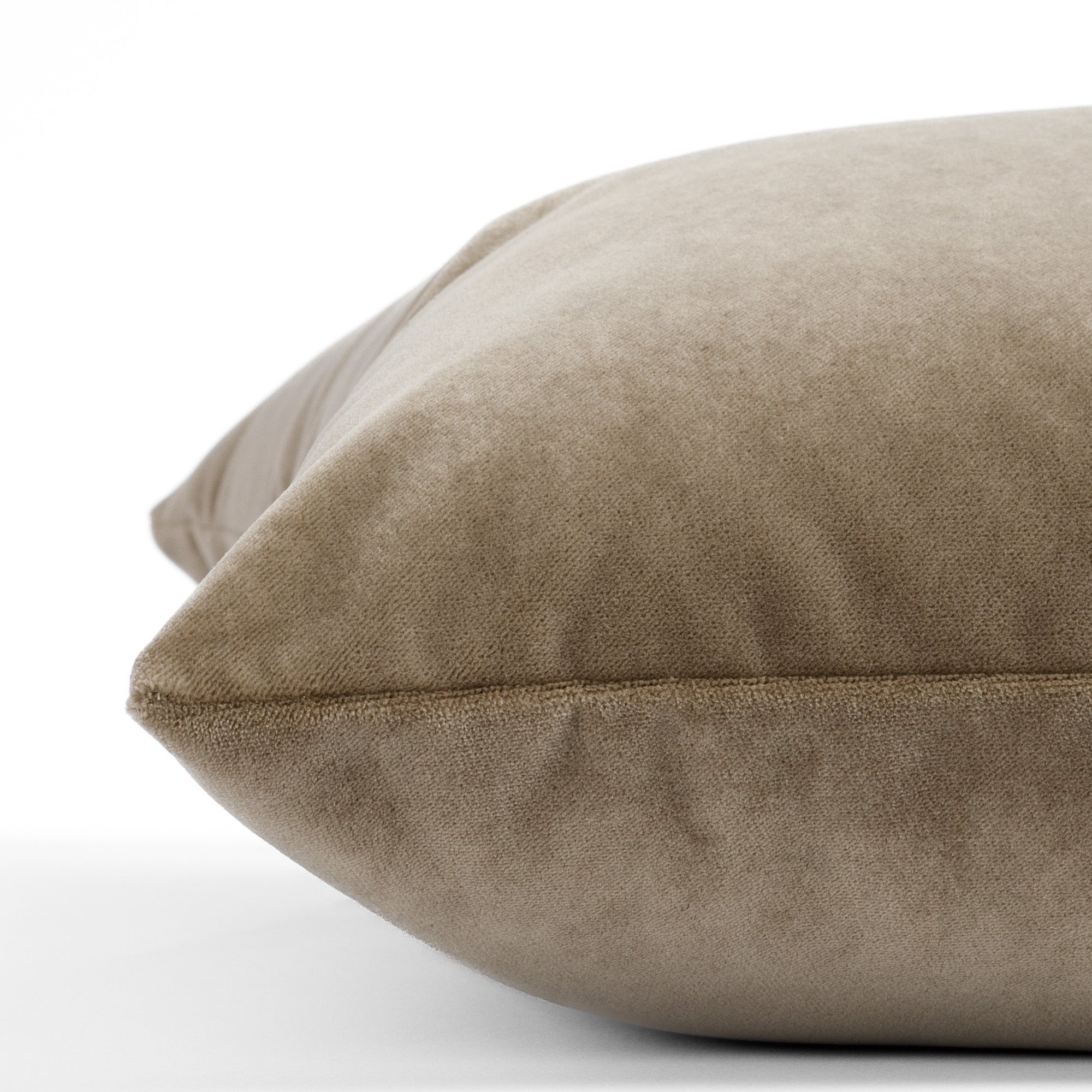 Valentina Velvet 20x20 Decorative Throw Pillow Cover - Soft Toffee Brown Cushion for Sofa, Bed & Home Decor