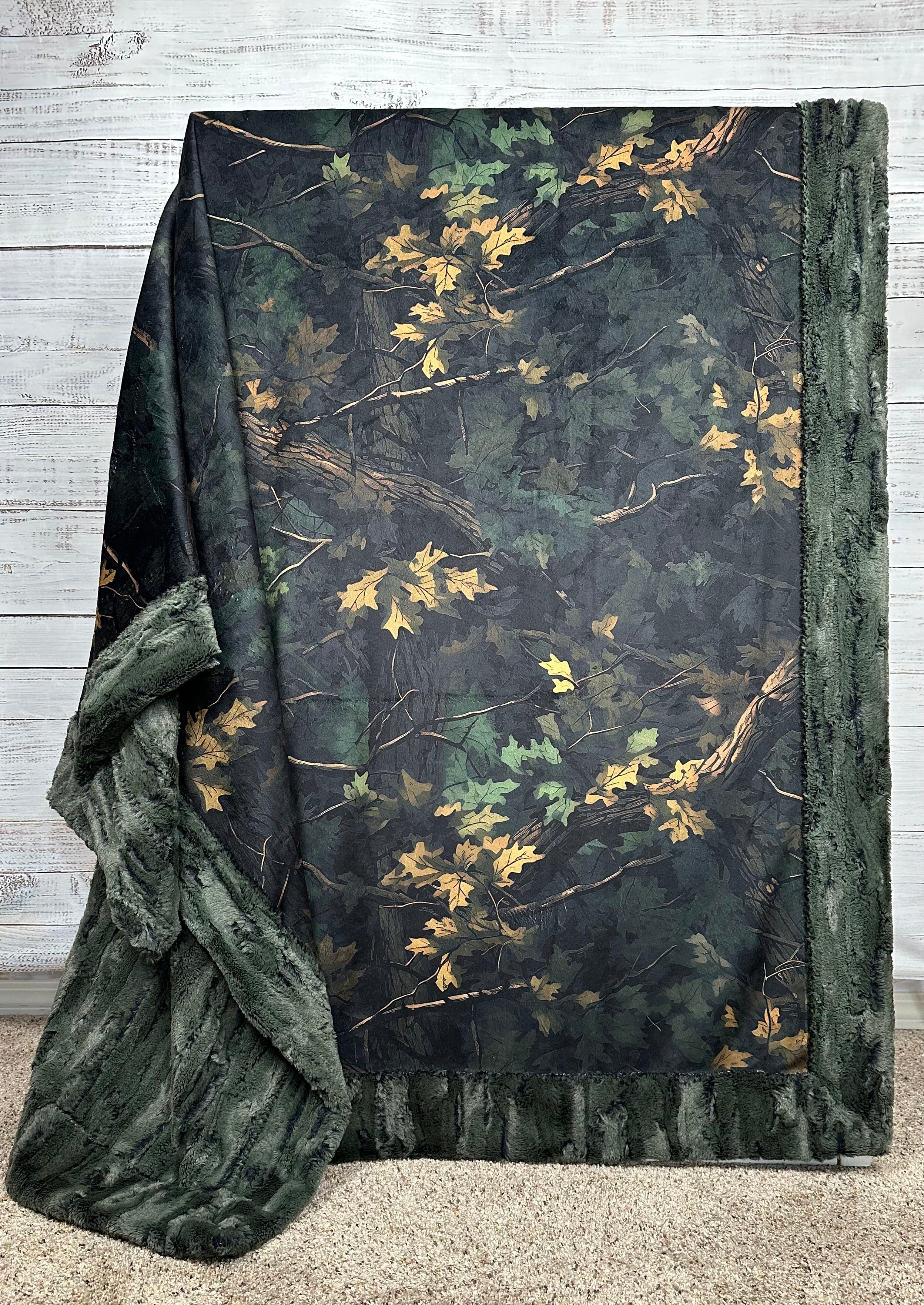 Premium Camo Print Minky Blanket - Large 54x79 Inches - Ultra Soft & Cozy - Perfect for Bed, Couch, Camping & Outdoor Adventures