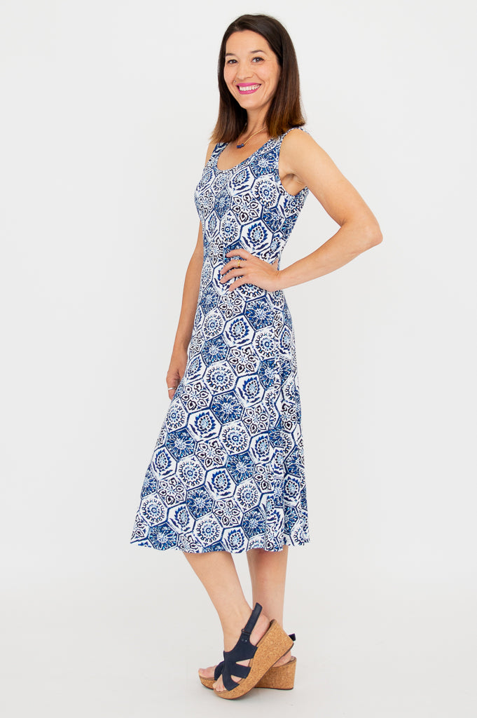 Evangelina Women's Floral Summer Dress - Soft Bamboo Fabric, Breathable & Comfortable - Perfect for Beach Vacations, Outdoor Parties & Casual Wear