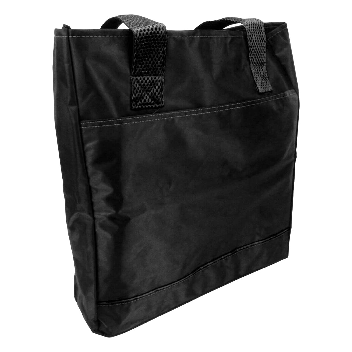 Eco-Friendly Water Resistant Slender Shopping Tote with Outer Pocket - Reusable Grocery Bag for Shopping, Travel, Books & Crafts | Perfect for Grocery Hauling, Beach Trips & Daily Errands