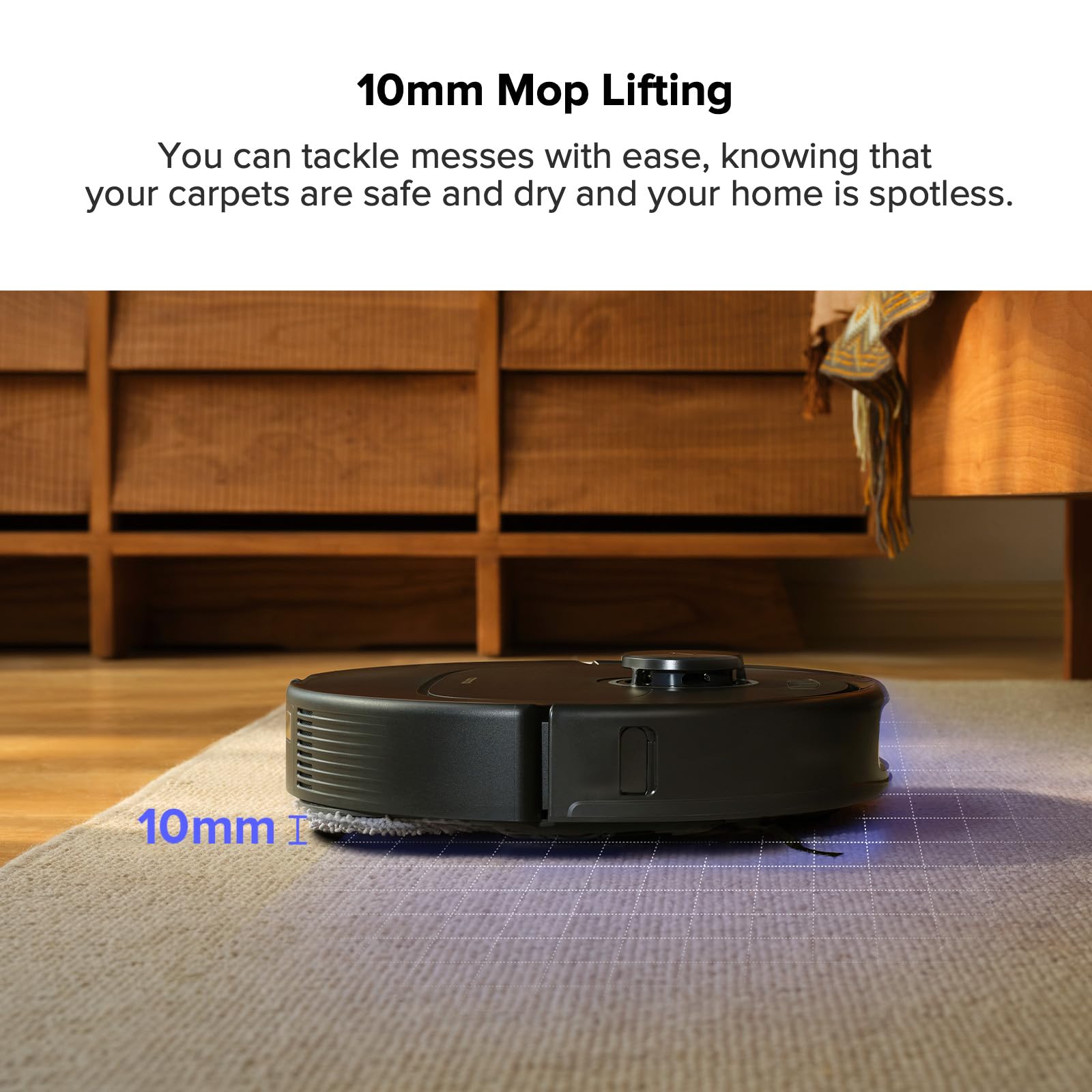 Roborock Qrevo Pro Robot Vacuum and Mop Combo with 6 Disposable Dust Bags - Smart Cleaning for Hardwood Floors, Carpets & Pet Hair - Perfect for Homes with Pets & Allergies
