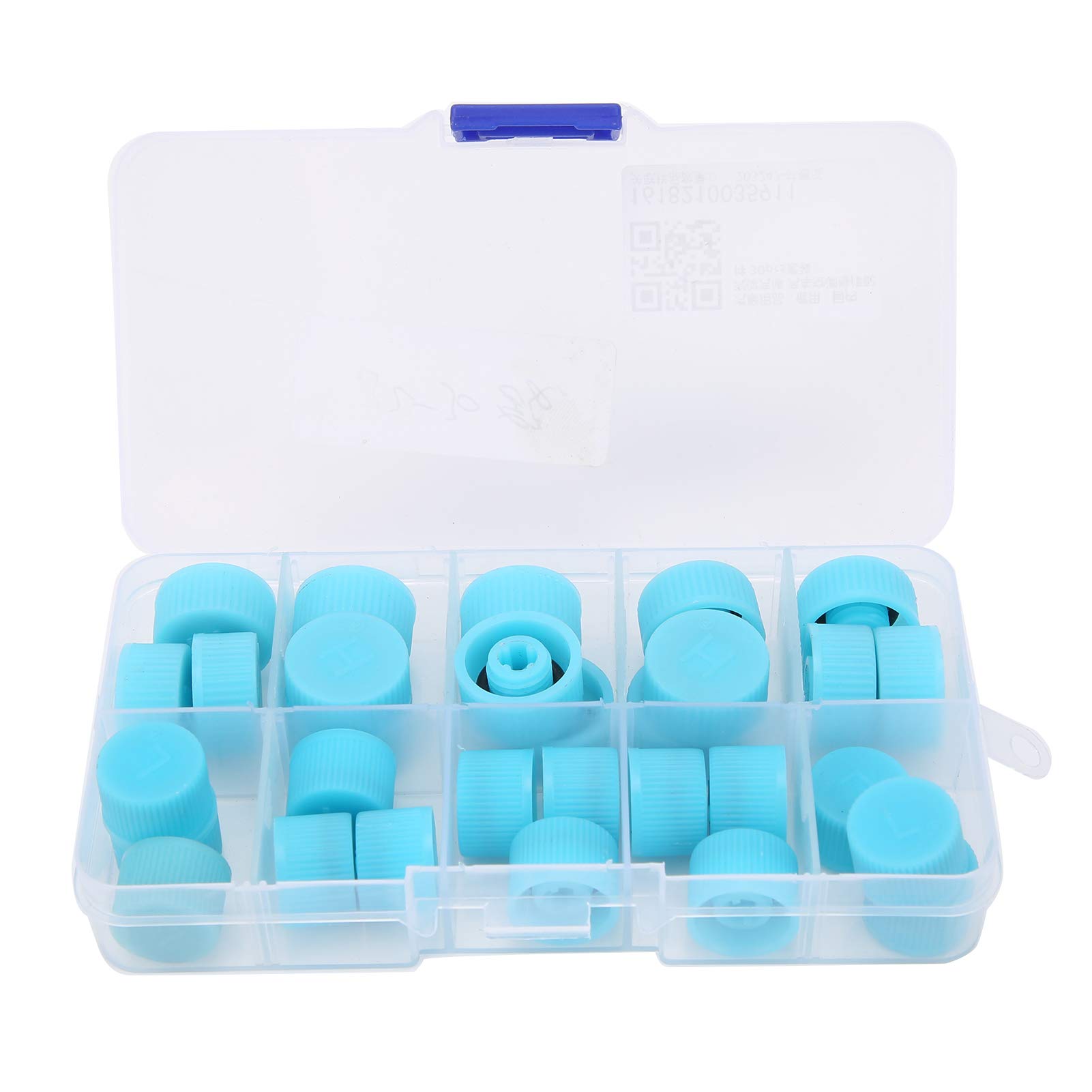 **Akozon 30-Piece Universal AC Valve Dust Cover Set for Air Conditioning Service - Protects Charging Ports from Dust & Debris - Ideal for HVAC Maintenance & Repair**