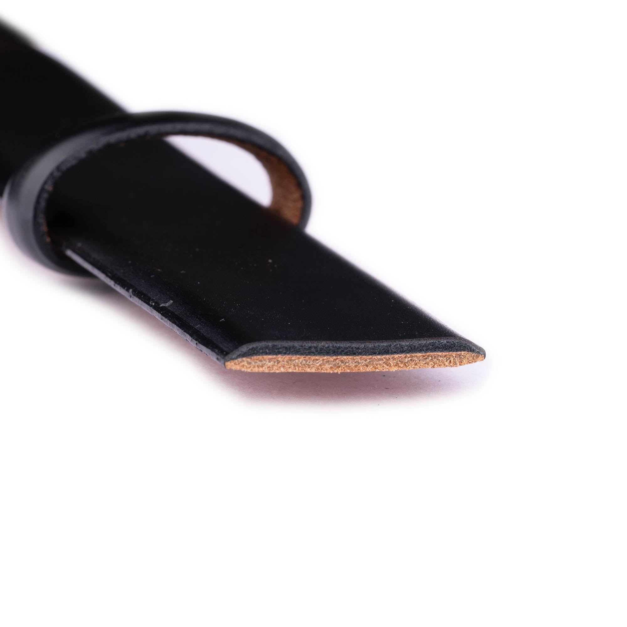 Genuine Black Leather Replacement Belt Strap for Ferragamo Men's Buckles | Dress Belt for Business & Formal Occasions