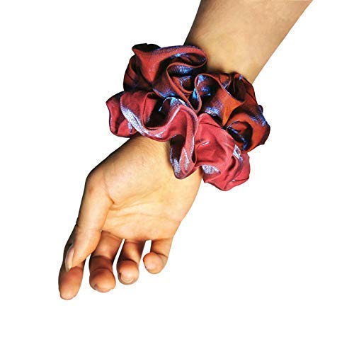 FAMEZA 9-Piece Satin Scrunchies for Women & Girls - Large Shiny Soft Elastic Hair Bands, Ponytail Holders for Everyday Use, Workouts, and Special Occasions