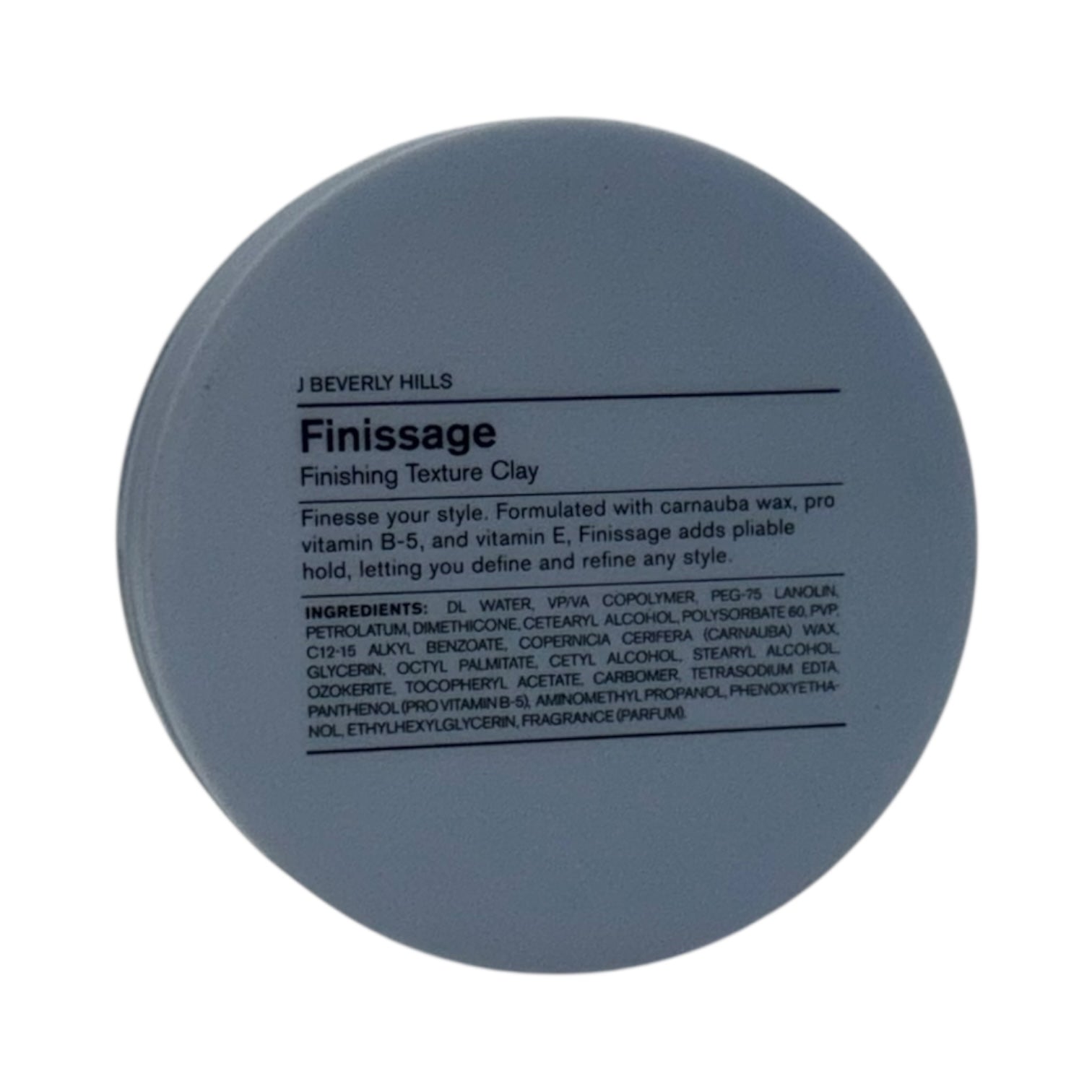 J Beverly Hills Finissage Finishing Texture Clay 2.5 oz - Matte Styling Clay for Men's Hair, Strong Hold & Natural Finish - Perfect for Textured, Messy & Pompadour Hairstyles