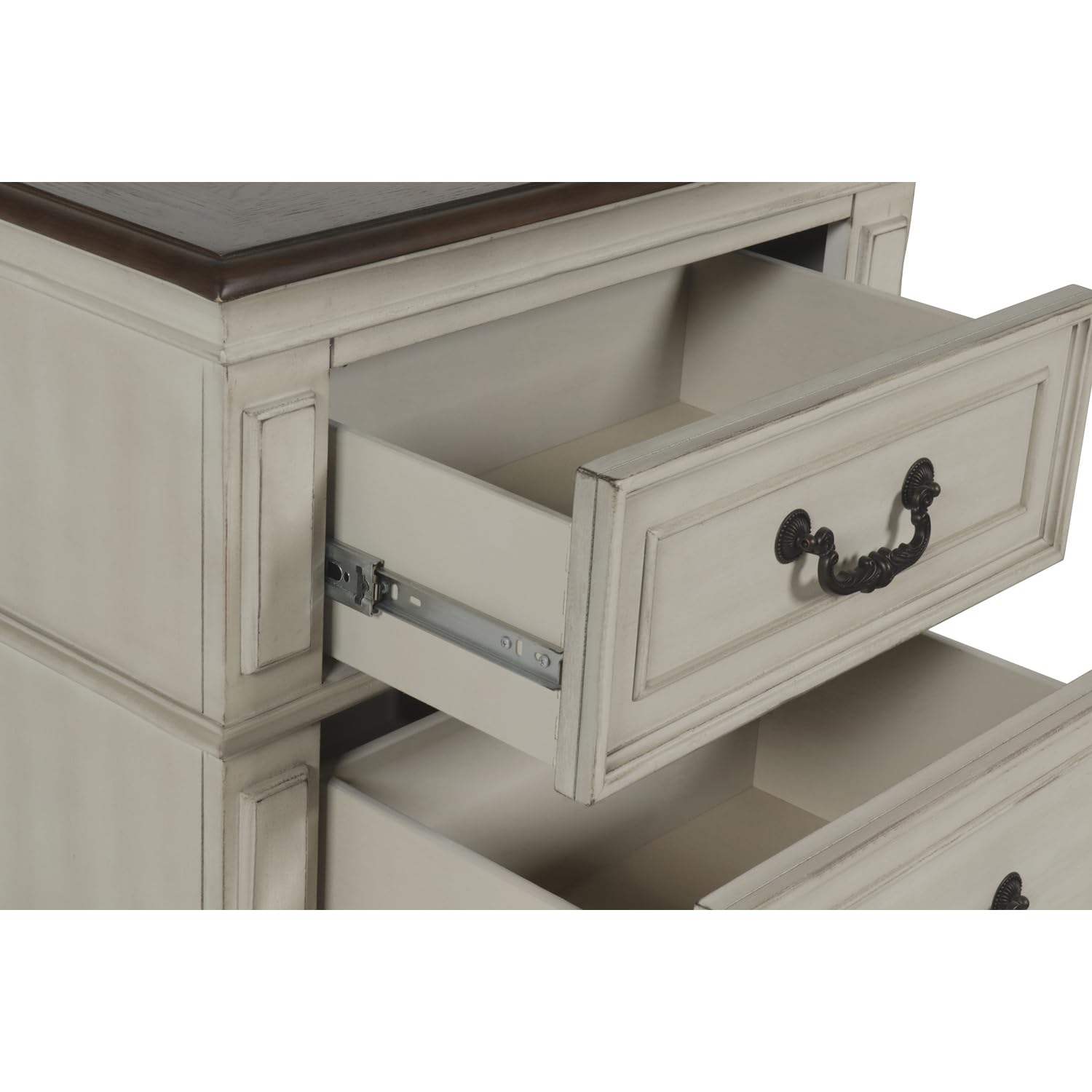 Antique White Anastasia Nightstand - Classic Bedroom Furniture for Home Decor | Perfect for Bedside Storage and Modern Interior Design