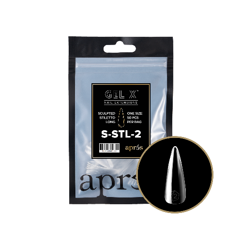 Apres Gel X Refill Tips 2.0 - 50pcs Long Stiletto Nail Extensions for Salon & DIY Manicures | Durable & Easy to Apply | Perfect for Special Occasions & Everyday Wear