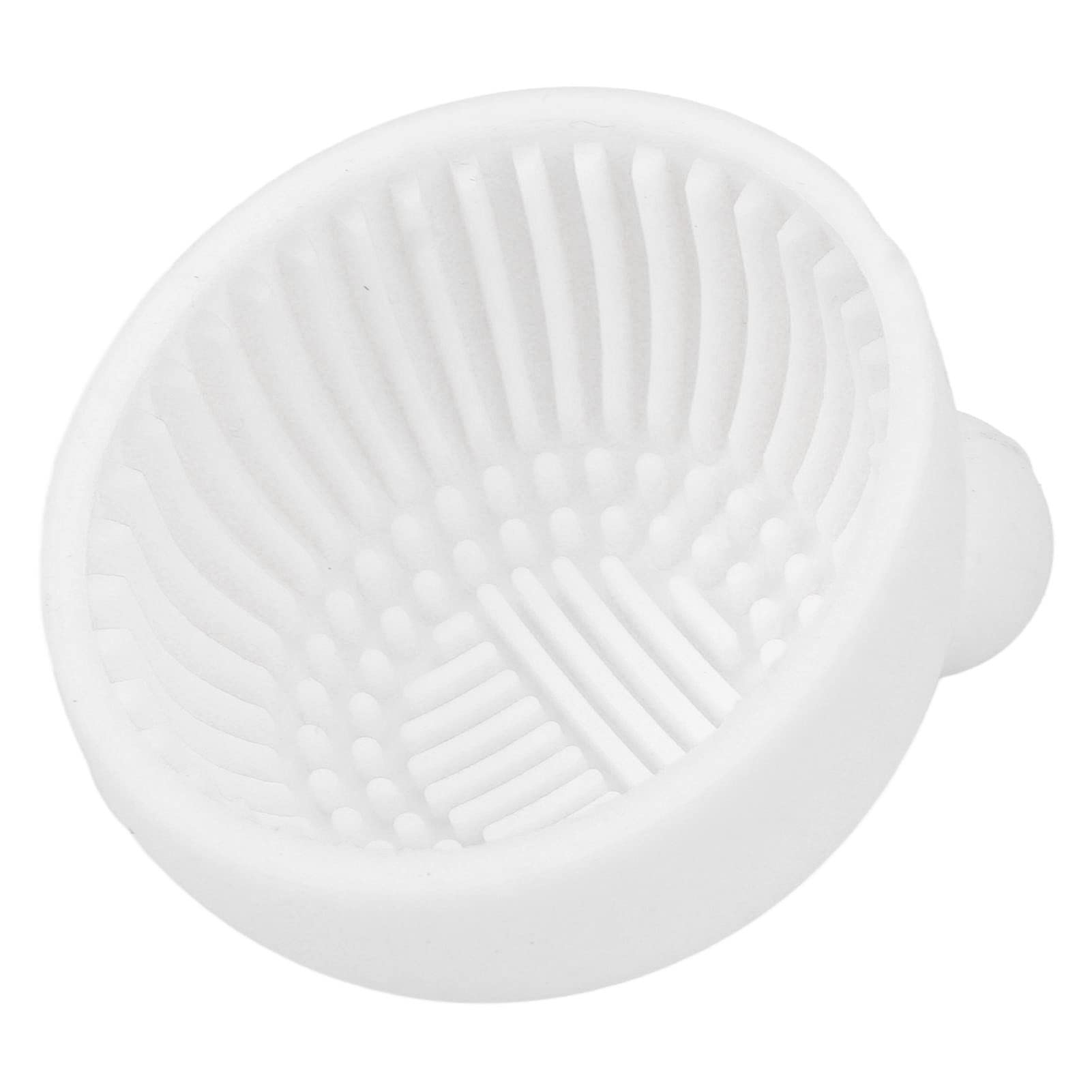 Professional Makeup Brush Cleaner Bowl & Cleaning Pad - Soft Flexible Silicone Manicure Brush Cleaner for Salon & Home Use (White) - Perfect for Cleaning, Drying & Organizing Makeup Brushes