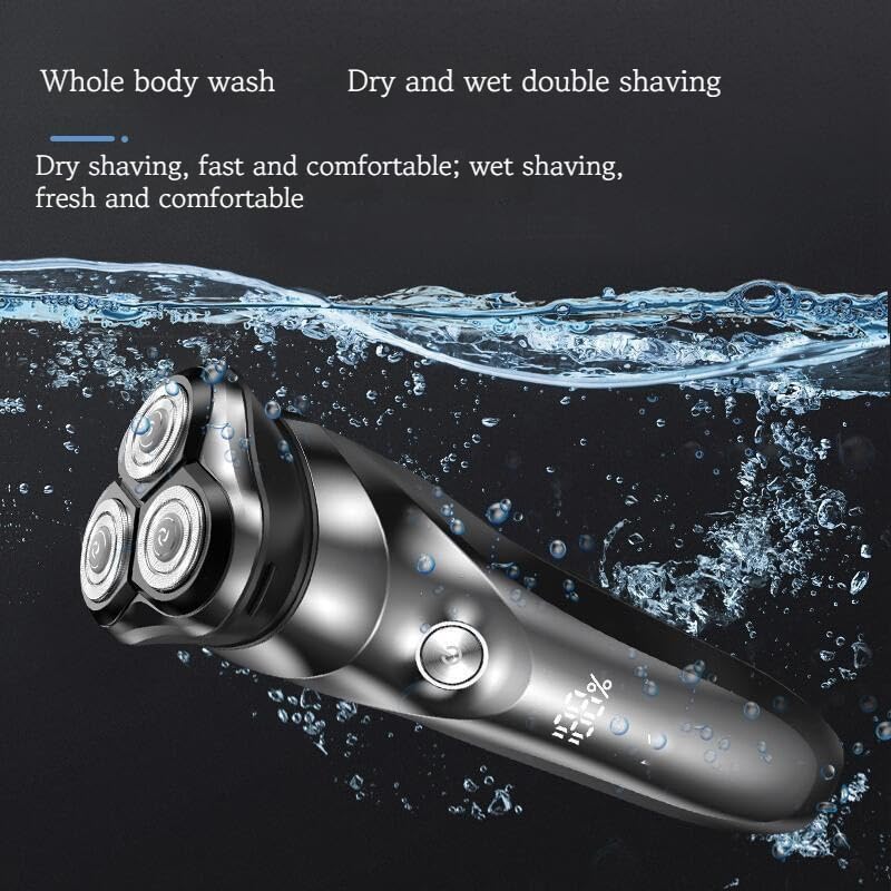 Electric Head Shaver for Men - Waterproof Cordless Shaver & Beard Trimmer for Bald Head, Body & Facial Hair Grooming | Perfect for Travel, Gym & Daily Use