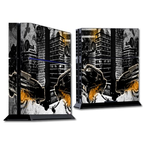 MightySkins Custom Vinyl Skin Wrap Sticker for Sony PlayStation 4 (PS4) Console - City Life Design | Protective Cover for Gaming Setup & Home Decor