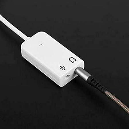 VYAR USB Sound Card 7.1 Channel External Audio Adapter with 3.5mm Headphone & Mic Jack - High Quality Stereo Sound Card for PC, Laptop, Gaming, Streaming & Music Production