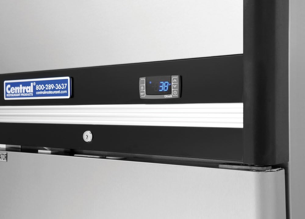 69K-164 Commercial Reach-In Freezer - 23 Cu. Ft. Stainless Steel 1-Door Freezer for Restaurants, Grocery Stores & Food Service Businesses - Ideal for Frozen Food Storage & Bulk Inventory