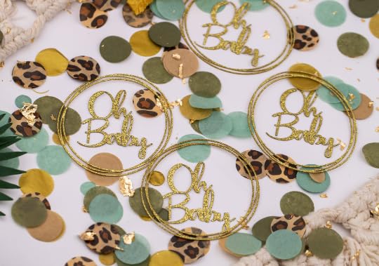 Handmade Safari Baby Shower Decorations for Boys - Jungle Theme Party Supplies with Confetti | Perfect for Baby Showers, Gender Reveals & Nursery Decor
