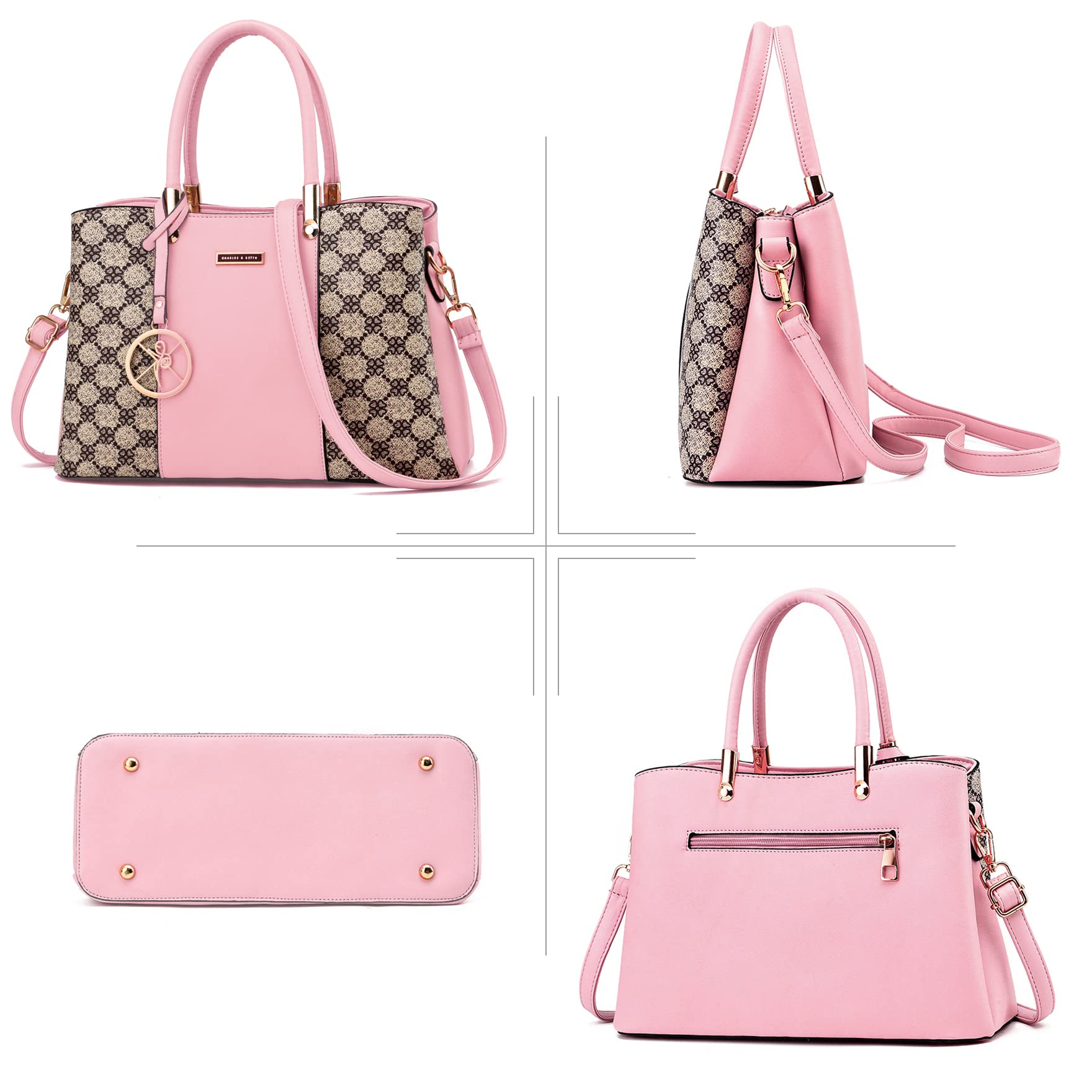 KURGOOL Women's Leather Handbags - Stylish Top Handle Satchel Shoulder Bag & Messenger Tote Purse for Ladies | Perfect for Work, Travel & Everyday Use