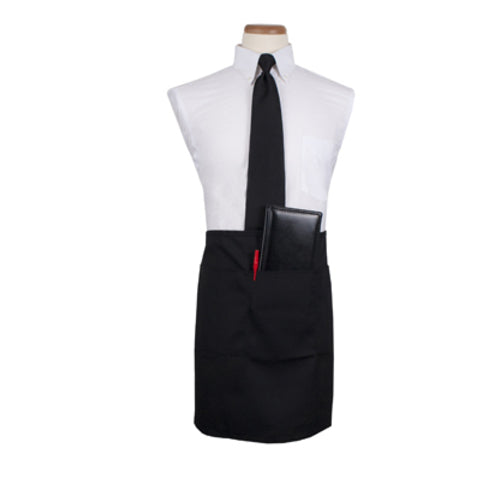 Extra Long Waist Apron for Cooking & Baking - Black Professional Chef Apron - Perfect for Restaurants, BBQ, Grilling & Kitchen Use