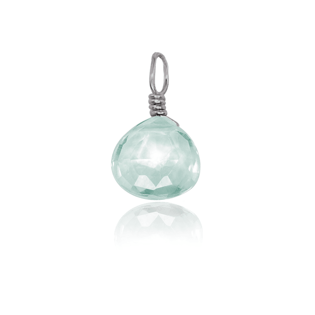 Exquisite Tiny Aquamarine Teardrop Gemstone Pendant Necklace - Elegant Birthstone Jewelry for Women - Perfect for Weddings, Anniversaries & Special Occasions