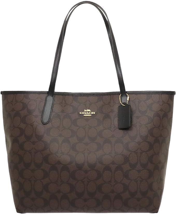 Coach Signature Town Tote for Women - Stylish Leather Handbag with Shoulder Strap - Perfect for Work, Travel & Everyday Use