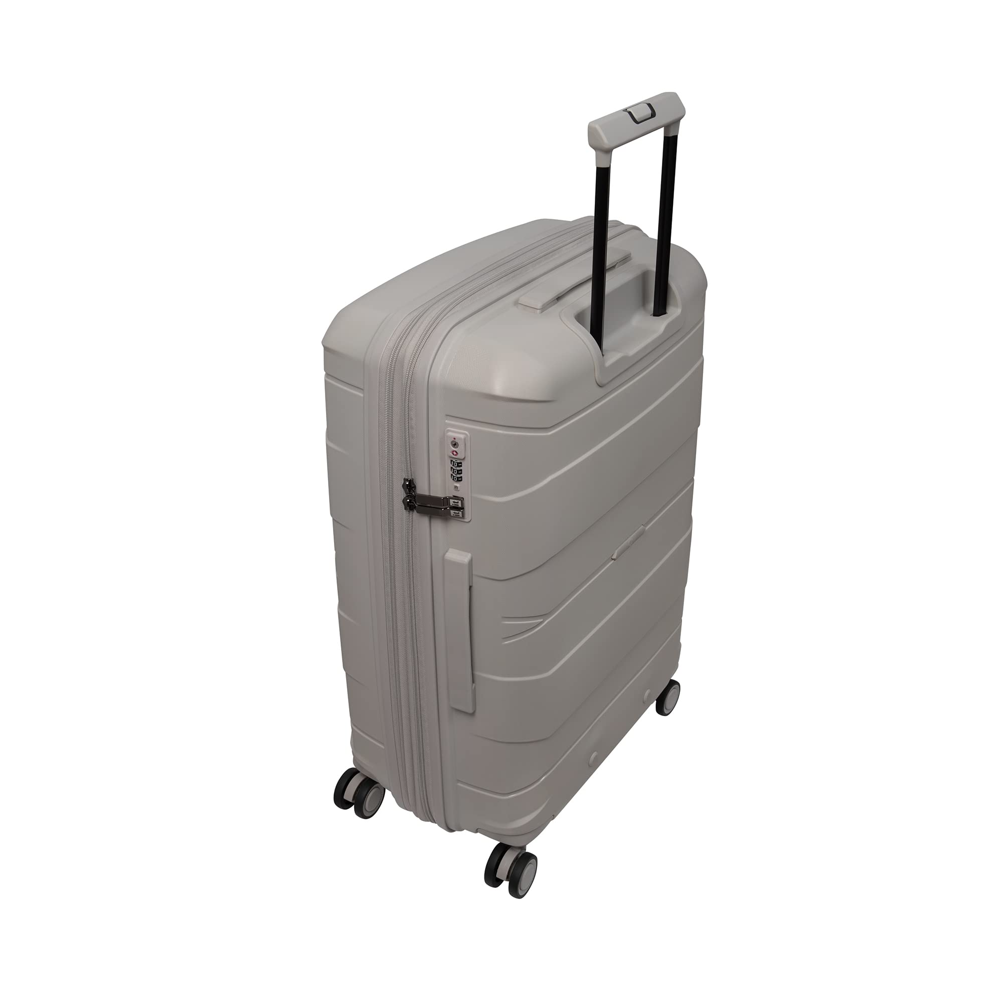 it luggage Momentous 3-Piece Hardside Spinner Luggage Set with 8-Wheel Expandable Design in Pumice Stone - Perfect for International Travel, Business Trips & Family Vacations