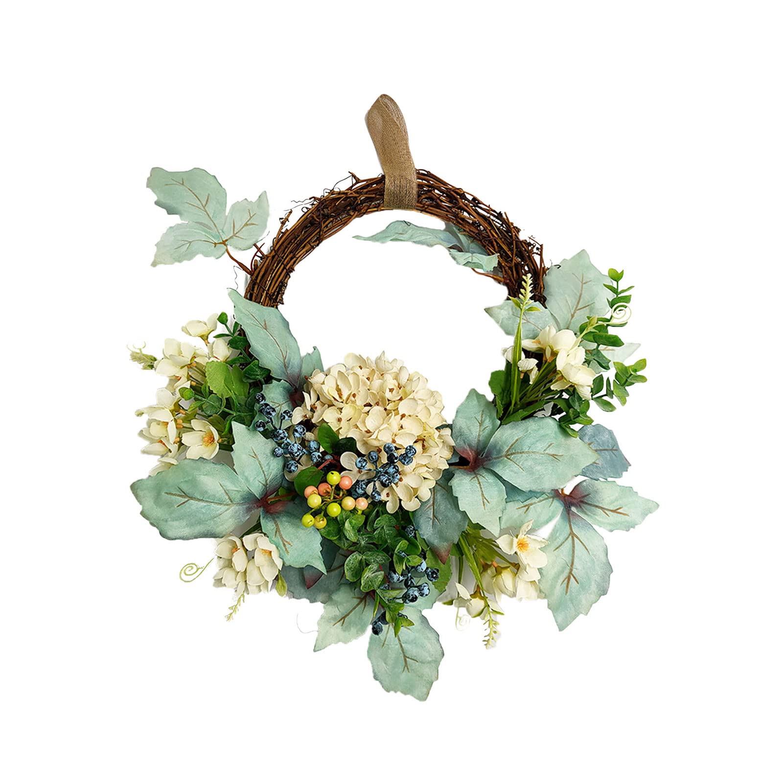 BFYDOAA 15.7 Inch Artificial Peony Flower Wreath - Spring Summer Front Door Decor for Home, Wall, Wedding, Office Party & Festival Welcome (Ideal for Seasonal Home Decor & Special Events)